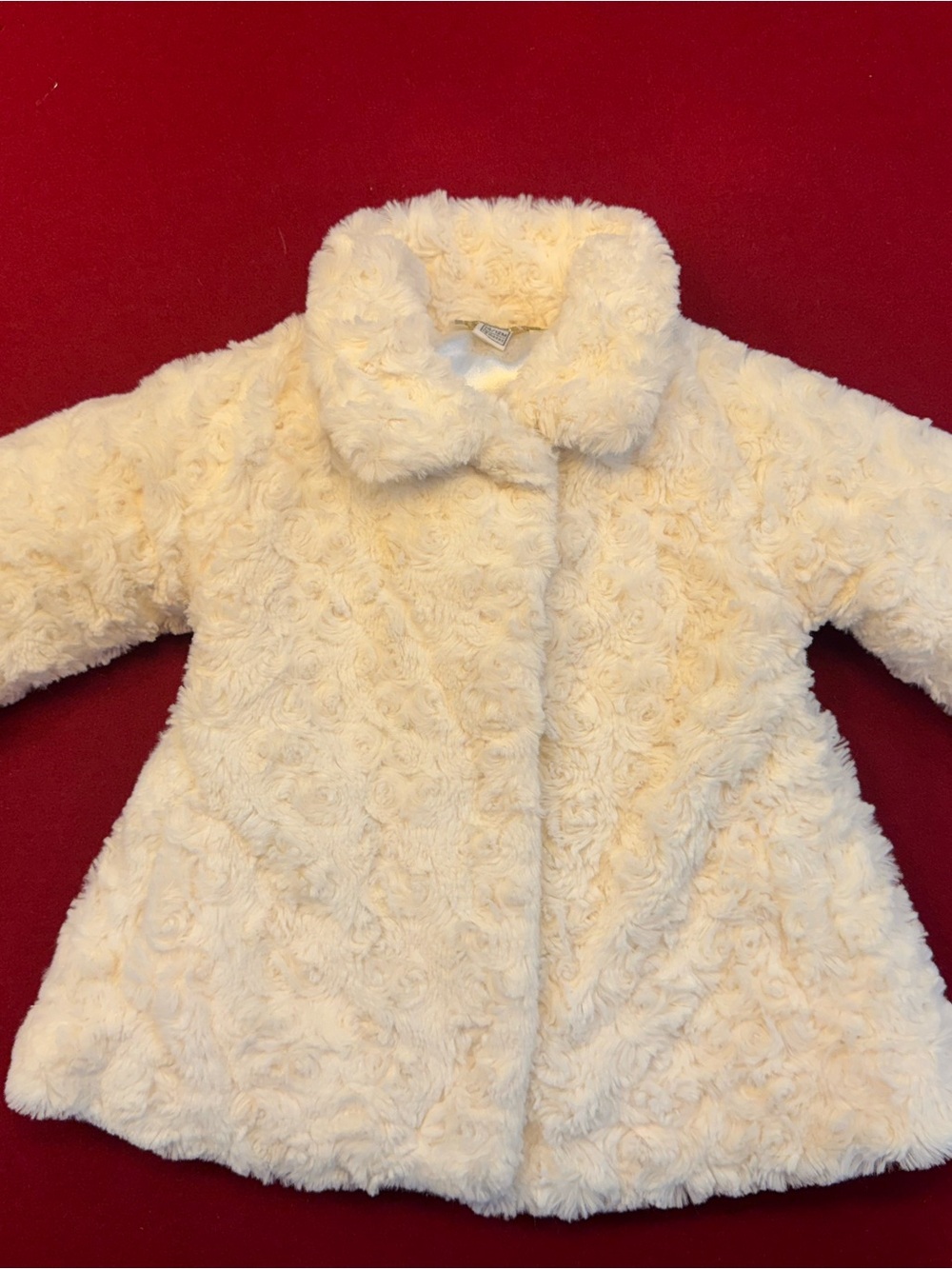 Chicco Cream Faux Fur Coat Size 12 Months